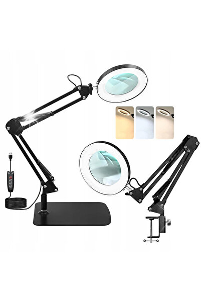 NO BRAND Lampă cu lupă, lupă cosmetică, lampă de birou pentru desen 3X