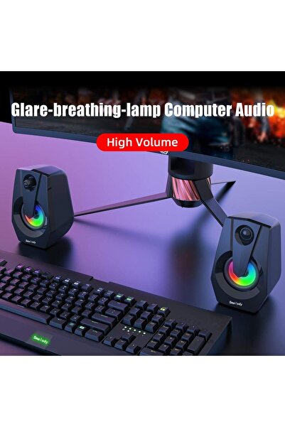 NO BRAND Boxe calculator 2.0 LED Stereo USB AUX 10W Gri