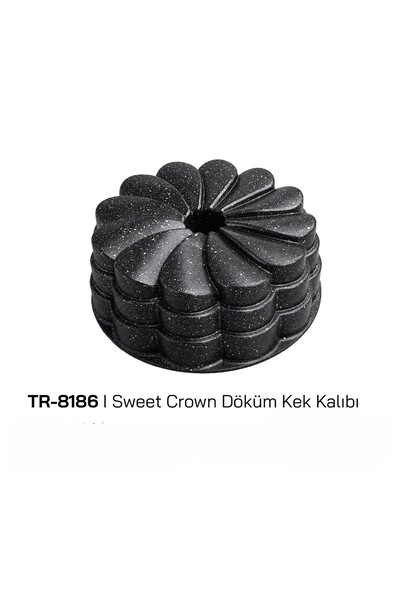 AROW Sweet Crown Black Cast Iron Cake Mold