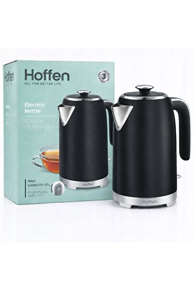 NO BRAND Hoffen 1.7 L Black Electric Kettle – Eleganță și Funcționalitate