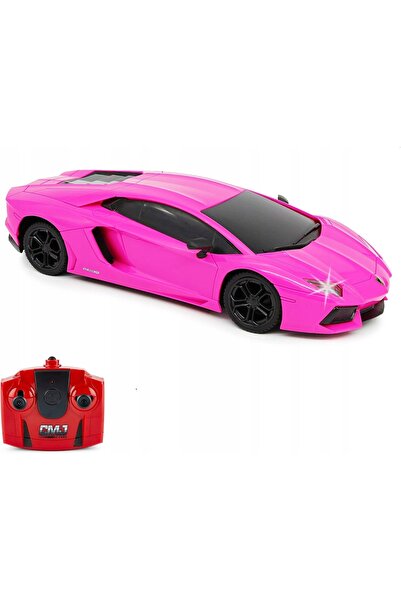 NO BRAND Mașină cu telecomandă Lamborghini Aventador 1:24 LED Roz 2,4 Ghz