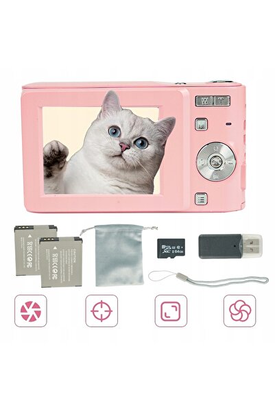 NO BRAND Cameră digitală HD 1080P 50MP cu zoom 16X, cu 2 baterii Li-ion de 70...