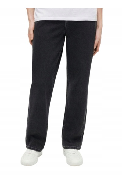 NO BRAND Blugi negri, lungi, cu picior larg, croială dreaptă, clasici, 36/34