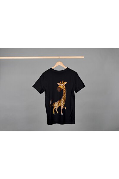 Noname Tricou Unisex Bumbac Premium Casual " Desen animat zoo " Inscriptie
