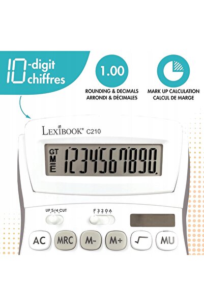NO BRAND Calculator de birou cu 10 cifre, memorie, alimentare solară