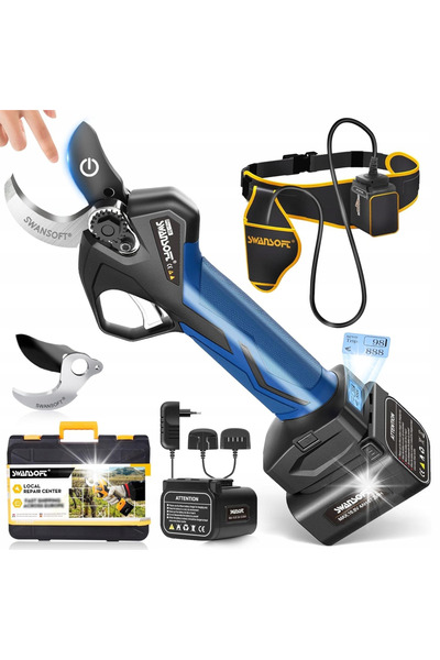 NO BRAND Foarfecă electrică Swansoft, cu acumulator, pentru grădină, cu unghi...
