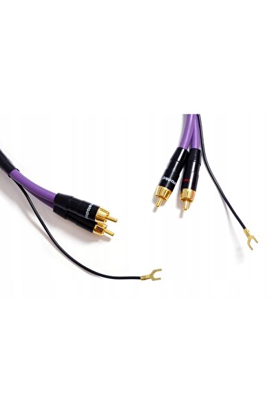 NO BRAND Cablu Melodika Mdph25 Purple Rain pentru Gramofon 2RCA Fono cu Împăm...