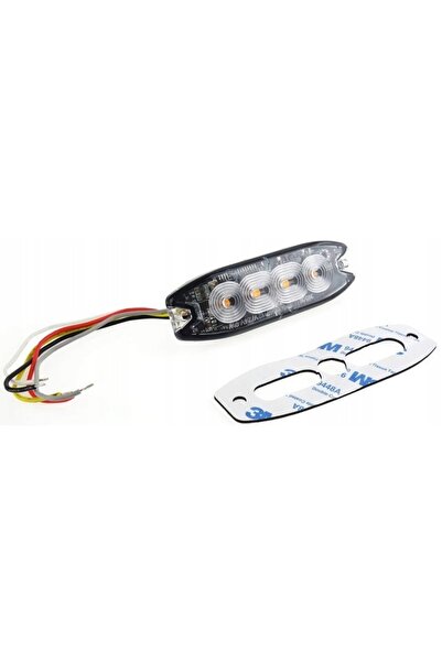 NO BRAND 4 LED-uri R65 R10 12-24V Amio Lumină de avertizare stroboscopică int...