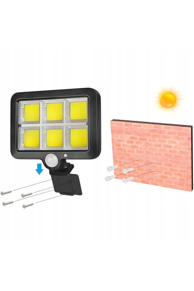 NO BRAND Lampă LED solară cu senzor de mișcare, de la amurg la zori, pentru e...