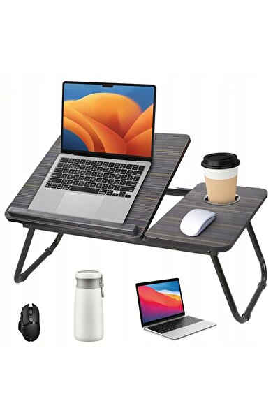 NO BRAND Masă pliabilă pentru laptop, suport de pat, negru