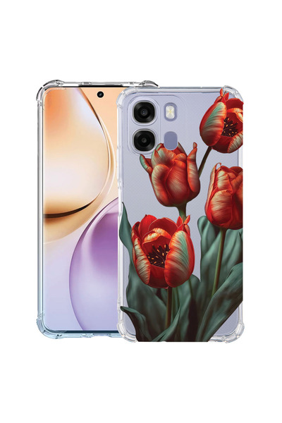 bestcase ® Husa Anti Shock Case For Realme 16 Pro Plus, Floral - Red Tulip, 3...