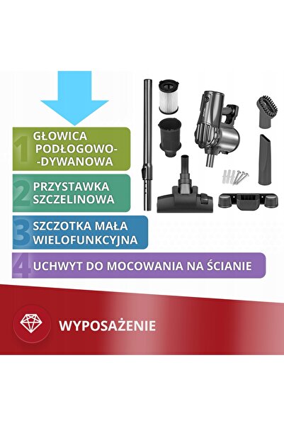 NO BRAND Aspirator vertical cu fir, puternic, Mpm Mod, cablu lung, aspirație ...