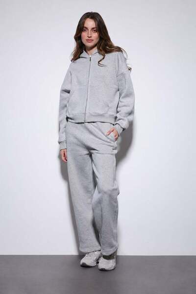 Antioch Kar Melange Hooded Sweatshirt Women's Tracksuit Set