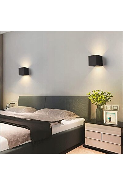 NO BRAND Aplică de perete LED Kinkiet, reglabilă, 12W, gri, set de 2 bucăți, ...
