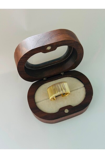 BYYEŞO Wire Detail Adjustable Steel Ring
