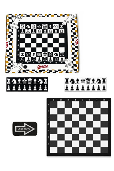 GLANCE Chess Set Anthracite, Foldable Magnetic Chess, Game for Kids, Adults &...