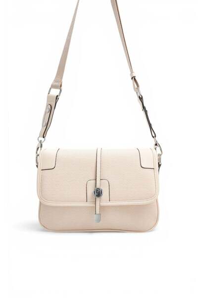 Silver Polo Beige - Beige Honeycomb Women's Crossbody Bag Sp1182