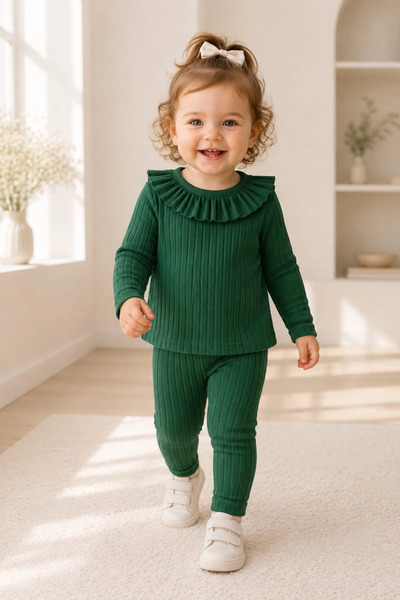 Mireya Kids طقم أطفال 100% قطن قطن قماش مجدّل
