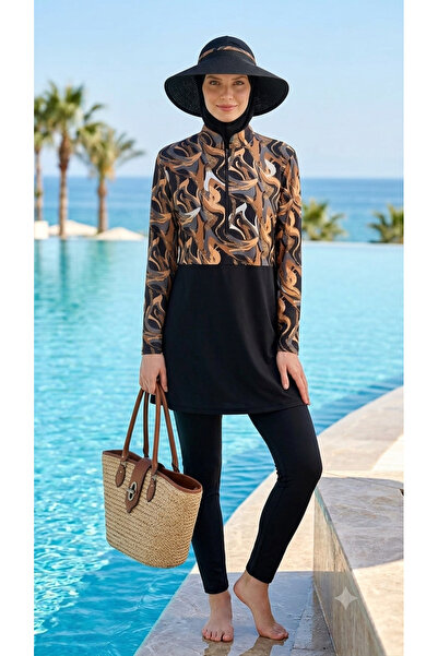 Trendol fashion life Desenli Haşama Takımı / Deniz/Havuz/ Renkli Haşama