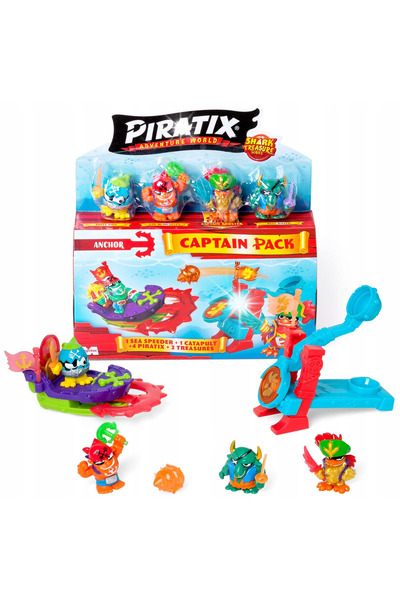 NO BRAND Set de Pirați 4 Figurine Navă de Căpitan Aurie Catapultă Steag Moned...