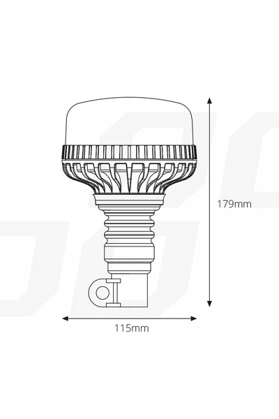 AMIO Lampă de avertizare intermitentă COCKADE cu 36xLED-uri, pe suport cu bra...