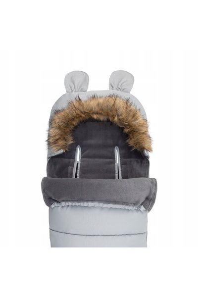NO BRAND Sac de dormit Momi Gri 95X45 cm cu orificii pentru curea, lavabil la...
