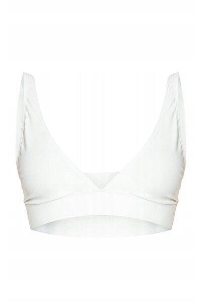NO BRAND Top de bikini clasic alb prettylittlething 36