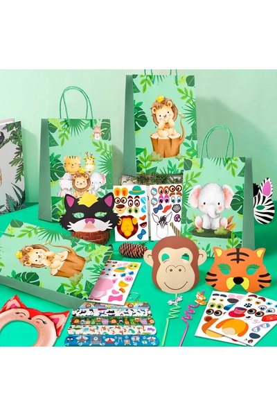 NO BRAND Animale din junglă, umpluturi, jucării pentru pinata, set pentru pet...