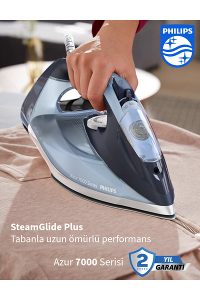 Philips 7000 Serisi 250g Şok Buhar 50g/dk Sürekli Buhar 2800W Güçlü SteamGlid...