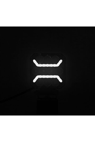 NO BRAND Lampă Robocza 10 LED-uri Halogen 2 Benzi LED Alb Pătrat