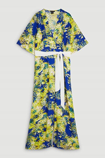 NO BRAND Ținută elegantă Karen Mellen cu imprimeu floral și curea 36