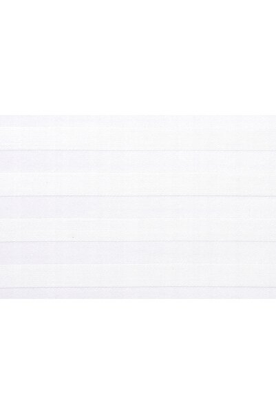NO BRAND Lenjerie de pat Damasc Satin Dungi Hoteliere 160X200 Alb