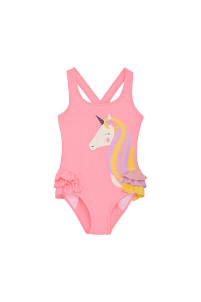 Color Kids Costum de baie întreg pentru copii, Nectar de piersici Unicorn UPF50+