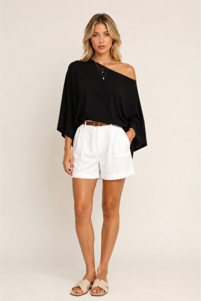 WE&ME Women's Boat Neck Bat Sleeve Loose Blouse Comfortable Fit Daily Stylish...