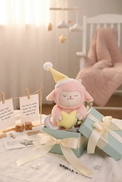 Miniso Lisanslı Kuzu Baa Uyuyan Kuzu Peluş Oyuncak – Yıldız Detaylı 28 Cm