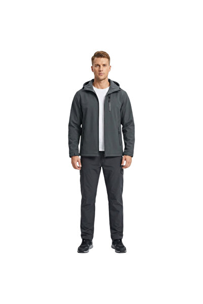 OEM Geacă Softshell Bărbați Impermeabilă Căptușită Rezistentă la Vânt Gri XL