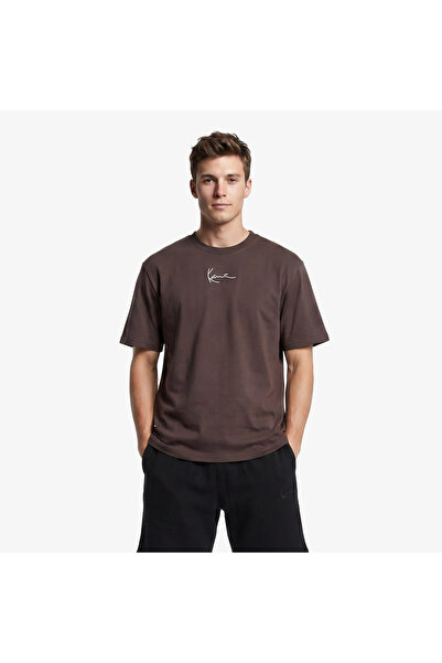 KARL KANI Small Signature Essential Men's Brown T-Shirt