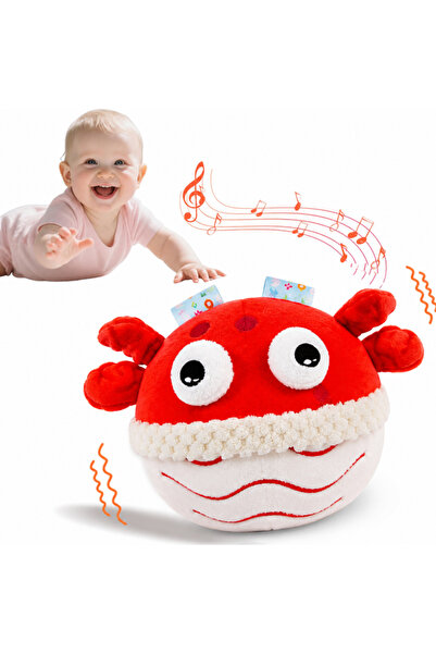 OEM Interactive plush bouncing crab for babies with vibrations - 0+ months