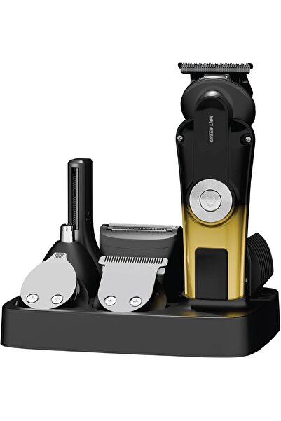 Green Lion 6-in-1 Trim Pro Grooming Kit, Stainless Steel Blades, Waterproof I...