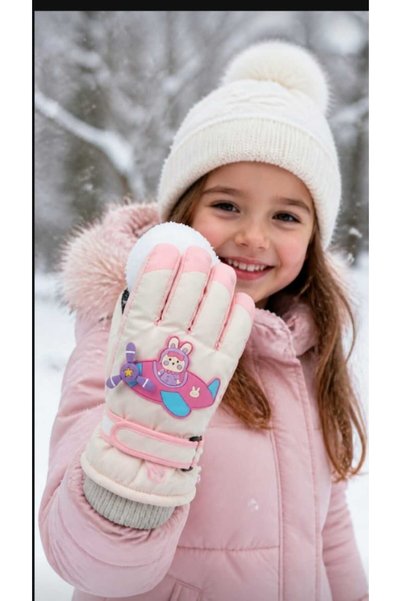 Aware Time 4-8 Years Old Girls' Inflatable Snow Ski Gloves