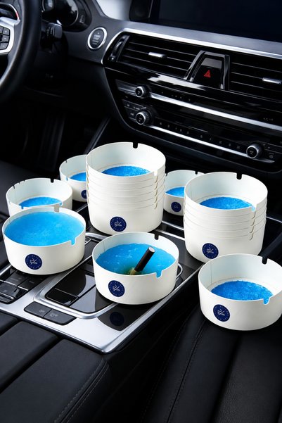 Külpro Disposable Ashtray - Use and Throw Away (1200 Pieces) with Water-Activated Gel Crystal Formula - Smokeless Hygienic Ashtray