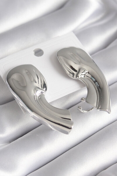 Mega Bazaar Brass Silver Color Embroidered Women's Earrings