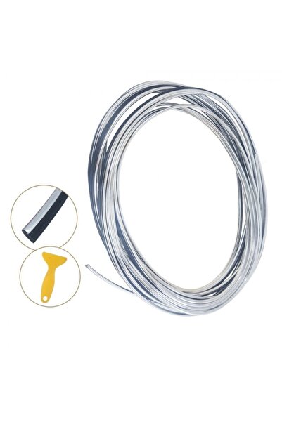 VİTEKSA Ip Neon Lightless 5Mt Silver Chrome Strip