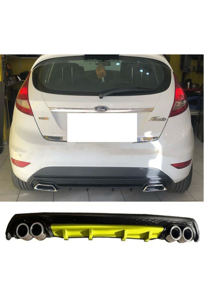 HasAkman Ford Fiesta MK7 Sarı Difüzör Çiftli Yuvarlak Egzoz Görünümlü D Tip D...