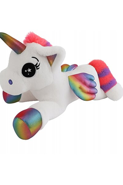 LEOPARD DEMASQUE Jucărie de pluș unicorn uriaș de 60CM, păpușă unicorn XXL, m...