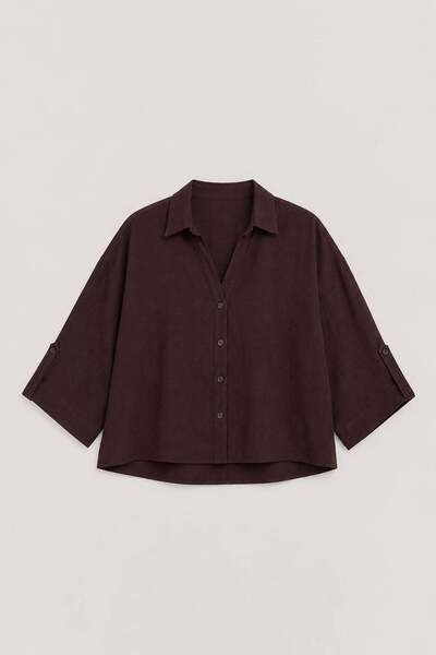 Antioch Burgundy Lyocell Blend Women's Shirt