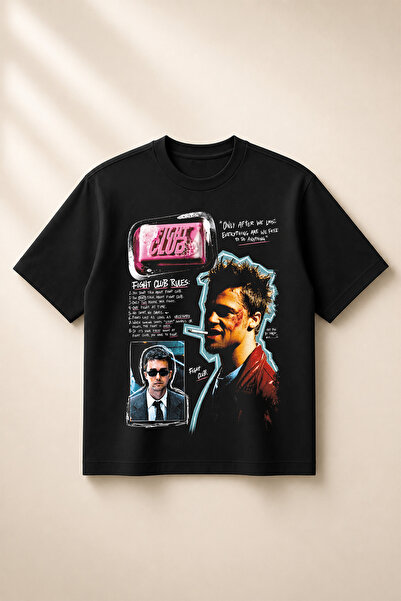 SVART WEAR Μπλουζάκι Fight Club με στάμπα, oversized, boxy κοπή, unisex, 100%...