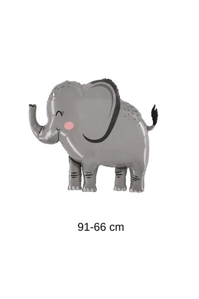 Patladı Gitti Elephant Foil Balloon 91 × 66 cm – Safari and Jungle Themed Par...