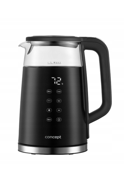 CONCEPTATERNA Fierbător electric din sticlă de 1.7l cu control digital al tem...