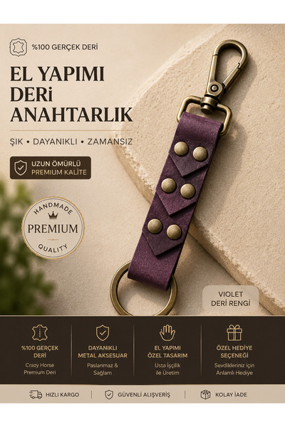 Doraz Handmade Genuine Leather Belt Keychain |   Handmade Crazy Horse Leather...